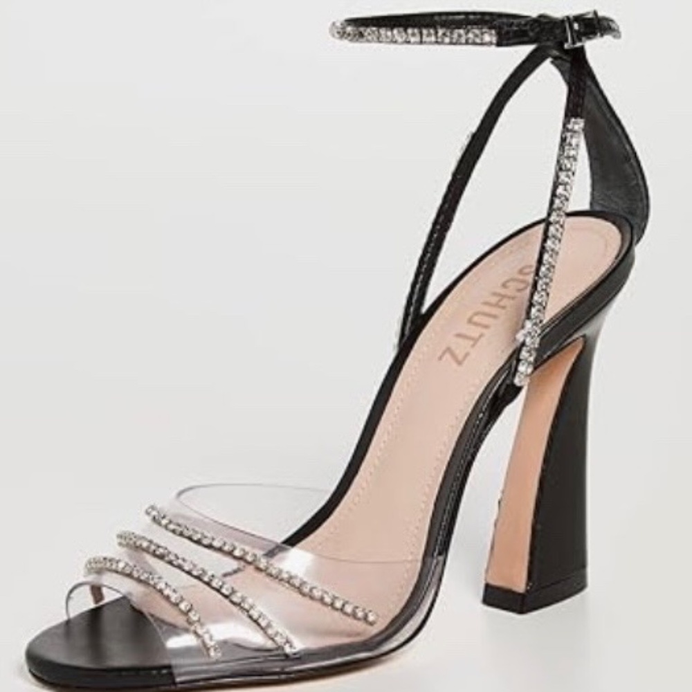 Shultz, Rowenah leather sandal, NWT, Black, size 8